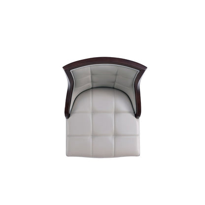 Manhattan Comfort - Fifth Avenue Faux Leather Bar Stool with Beech Wood Legs in Light Grey - Set of 2 - 2-BS007-LG view 10
