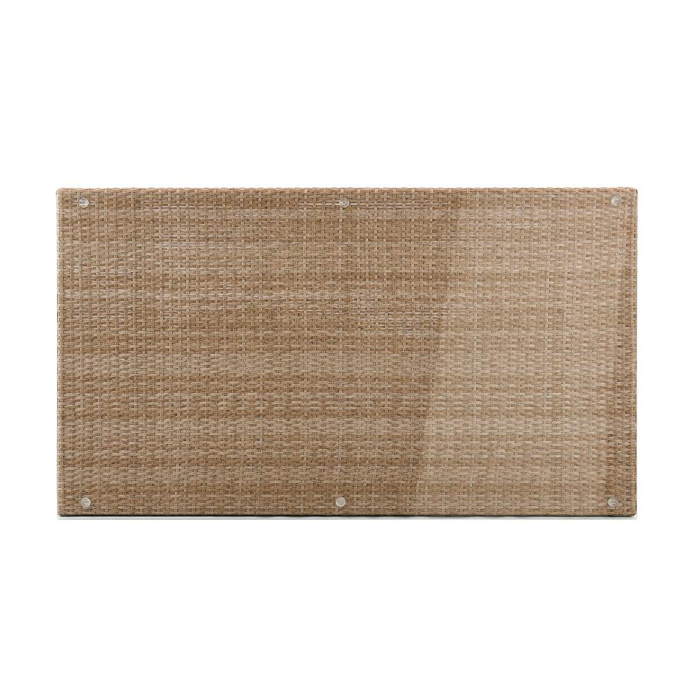 Manhattan Comfort - Genoa Patio Dining Table with Iron Steel Legs in Nature Tan Weave - OD-DT002-NE veiw 4