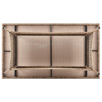 Manhattan Comfort - Genoa Patio Dining Table with Iron Steel Legs in Nature Tan Weave - OD-DT002-NE veiw 5