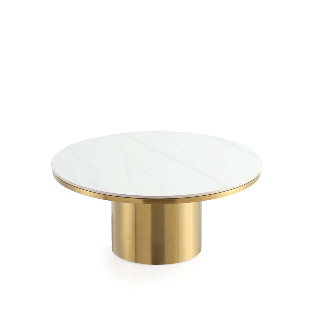 Manhattan Comfort - Glenn Coffee Table with Stainless Steel Legs in Gold - CT017 veiw 1