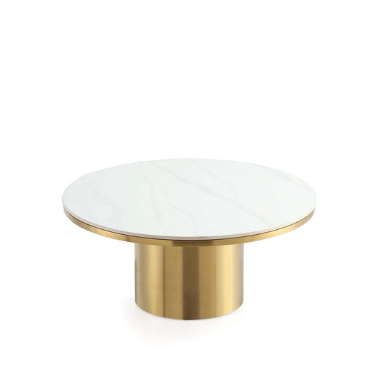 Manhattan Comfort - Glenn Coffee Table with Stainless Steel Legs in Gold - CT017 veiw 1