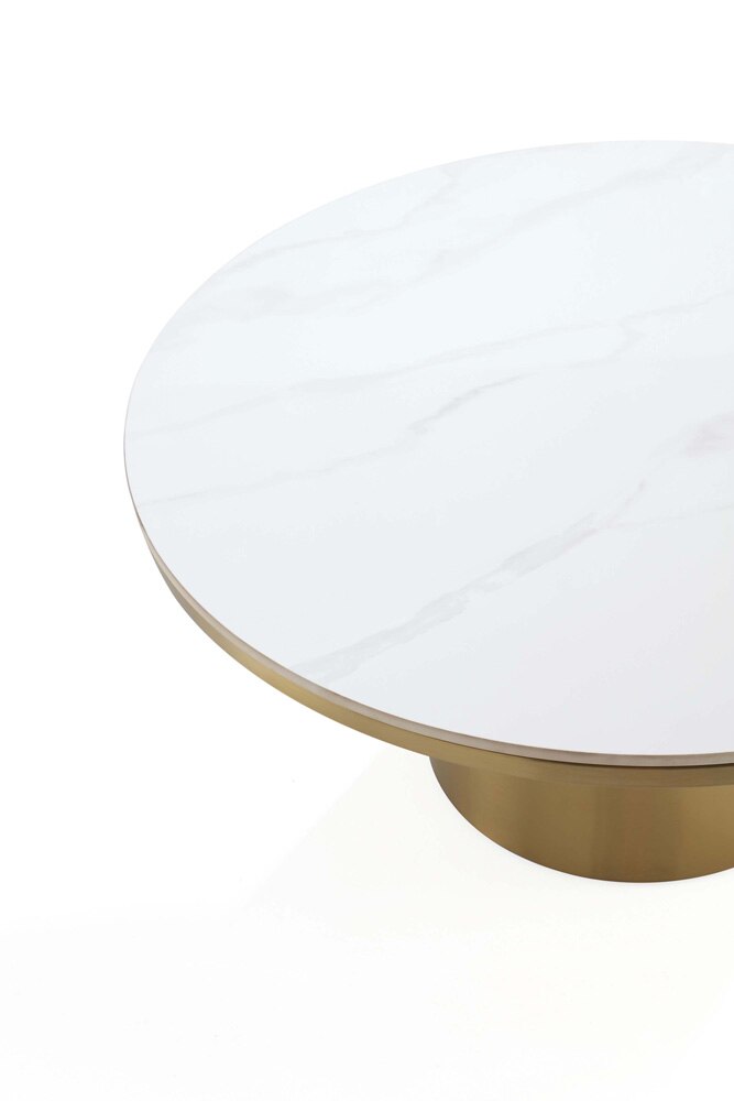 Manhattan Comfort - Glenn Coffee Table with Stainless Steel Legs in Gold - CT017 veiw 5