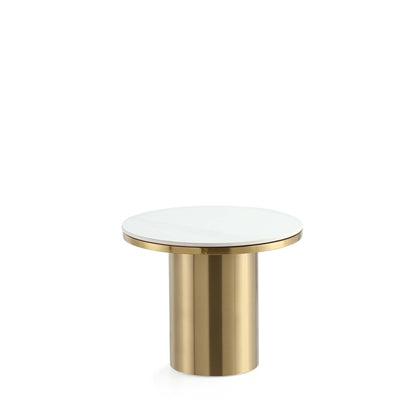 Manhattan Comfort - Glenn End Table with Stainless Steel Legs in Gold - ET010 veiw 1