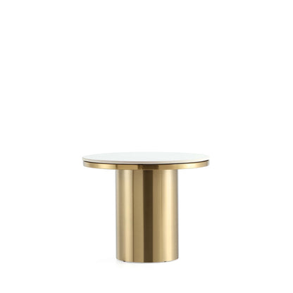 Manhattan Comfort - Glenn End Table with Stainless Steel Legs in Gold - ET010 veiw 2