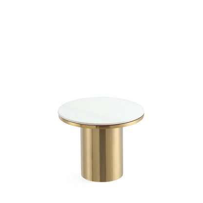 Manhattan Comfort - Glenn End Table with Stainless Steel Legs in Gold - ET010 veiw 3