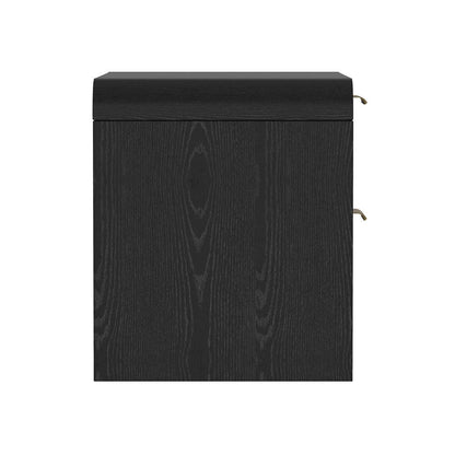 Manhattan Comfort - Grace 28in Nightstand in Black and Gold (2-Drawer) - NS007-GBK veiw 2