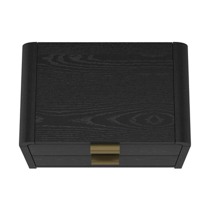 Manhattan Comfort - Grace 28in Nightstand in Black and Gold (2-Drawer) - NS007-GBK veiw 5