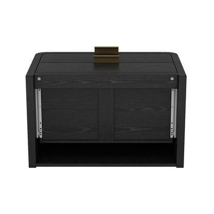 Manhattan Comfort - Grace 28in Nightstand in Black and Gold (2-Drawer) - NS007-GBK veiw 6
