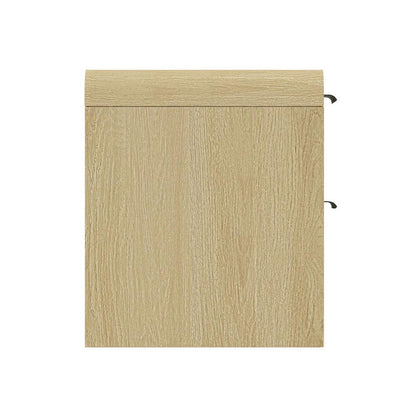 Manhattan Comfort - Grace Nightstand in Natural Oak and Black - Set of 2 - 2-NS007-NO veiw 2