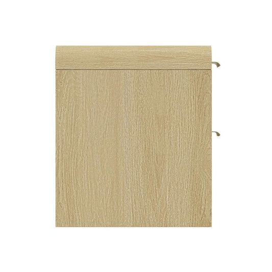Manhattan Comfort - Grace Nightstand in Natural Oak and Gold - Set of 2 - 2-NS007-GNO veiw 2