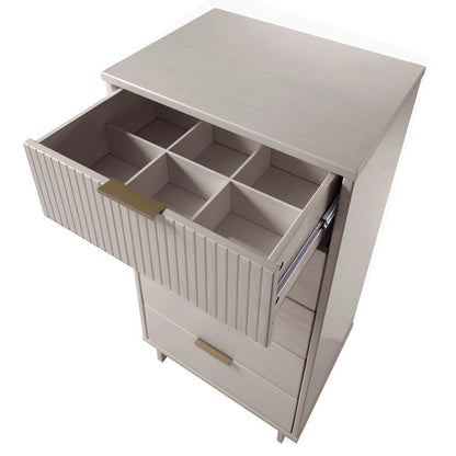 Manhattan Comfort - Granville Tall Narrow Dresser with 5 Drawers in Light Grey - DR-5006 view 7