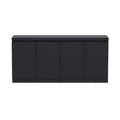 Manhattan Comfort - Griffin 62in Sideboard in Onyx (6-Shelf) - SB1006-BK veiw 1