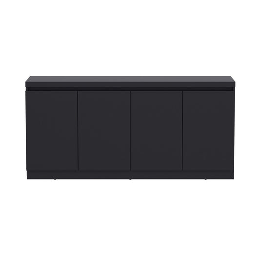 Manhattan Comfort - Griffin 62in Sideboard in Onyx (6-Shelf) - SB1006-BK veiw 1