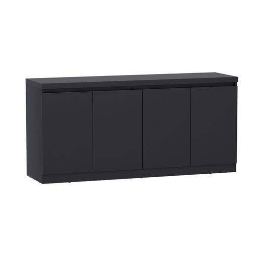Manhattan Comfort - Griffin 62in Sideboard in Onyx (6-Shelf) - SB1006-BK veiw 2