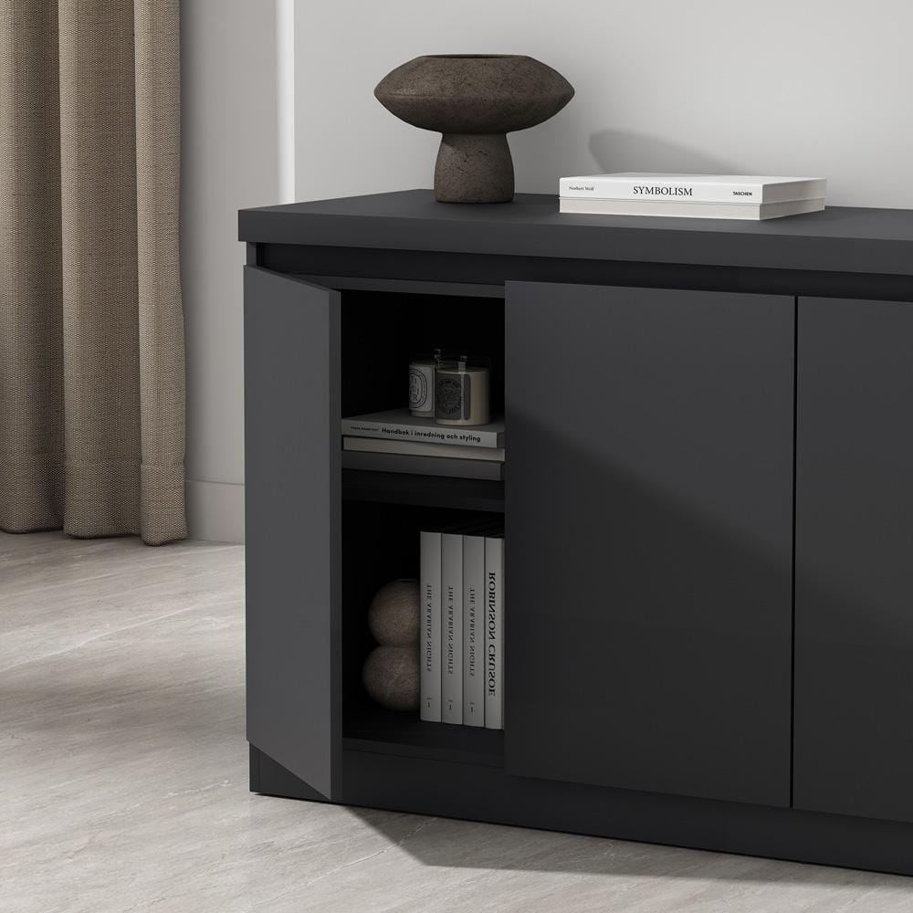 Manhattan Comfort - Griffin 62in Sideboard in Onyx (6-Shelf) - SB1006-BK veiw 8