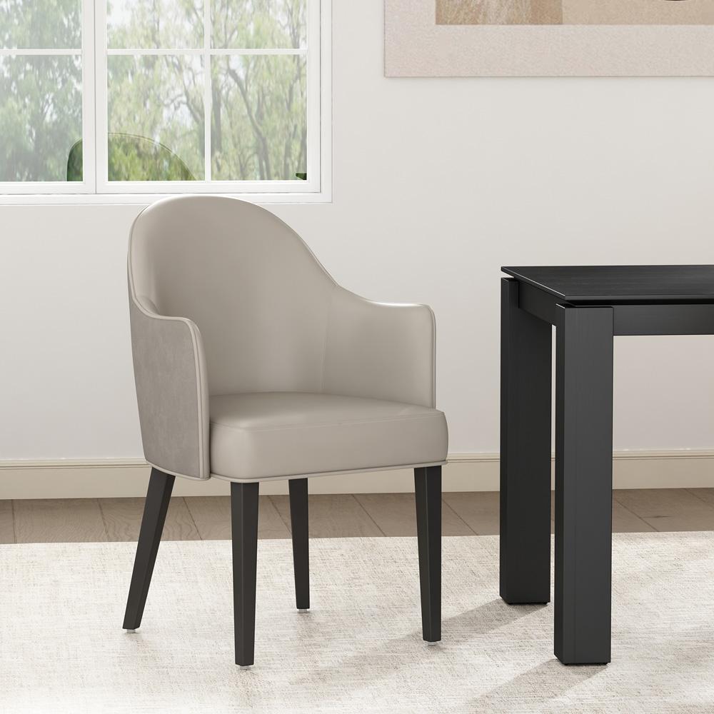 Manhattan Comfort - Hillman Dining Armchair 2.0 in Light Grey - DC087AR2-LG veiw 8