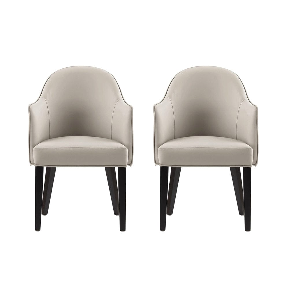 Manhattan Comfort - Hillman Dining Armchair in Light Grey - Set of 2 - 2-DC087AR2-LG veiw 1