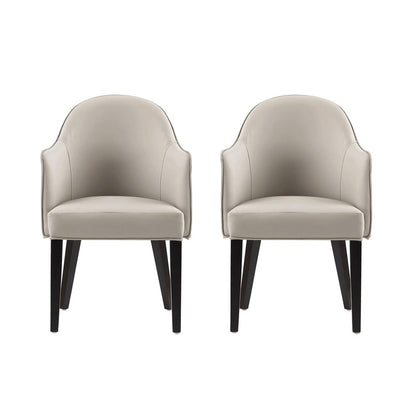 Manhattan Comfort - Hillman Dining Armchair in Light Grey - Set of 2 - 2-DC087AR2-LG veiw 1
