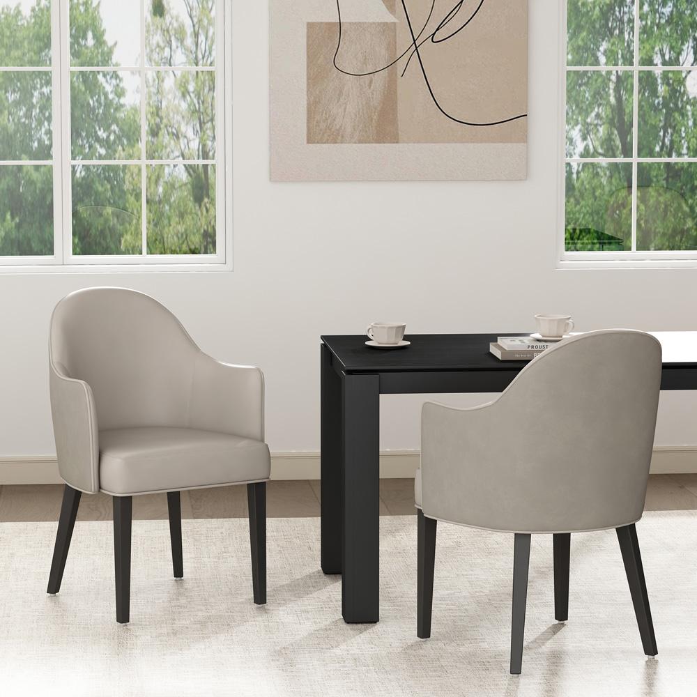 Manhattan Comfort - Hillman Dining Armchair in Light Grey - Set of 2 - 2-DC087AR2-LG veiw 7