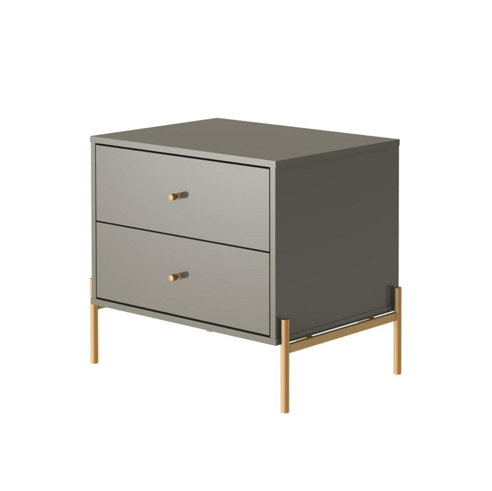 Manhattan Comfort - Jasper Nightstand in Grey (Set of 2) - 2-51352 veiw 2