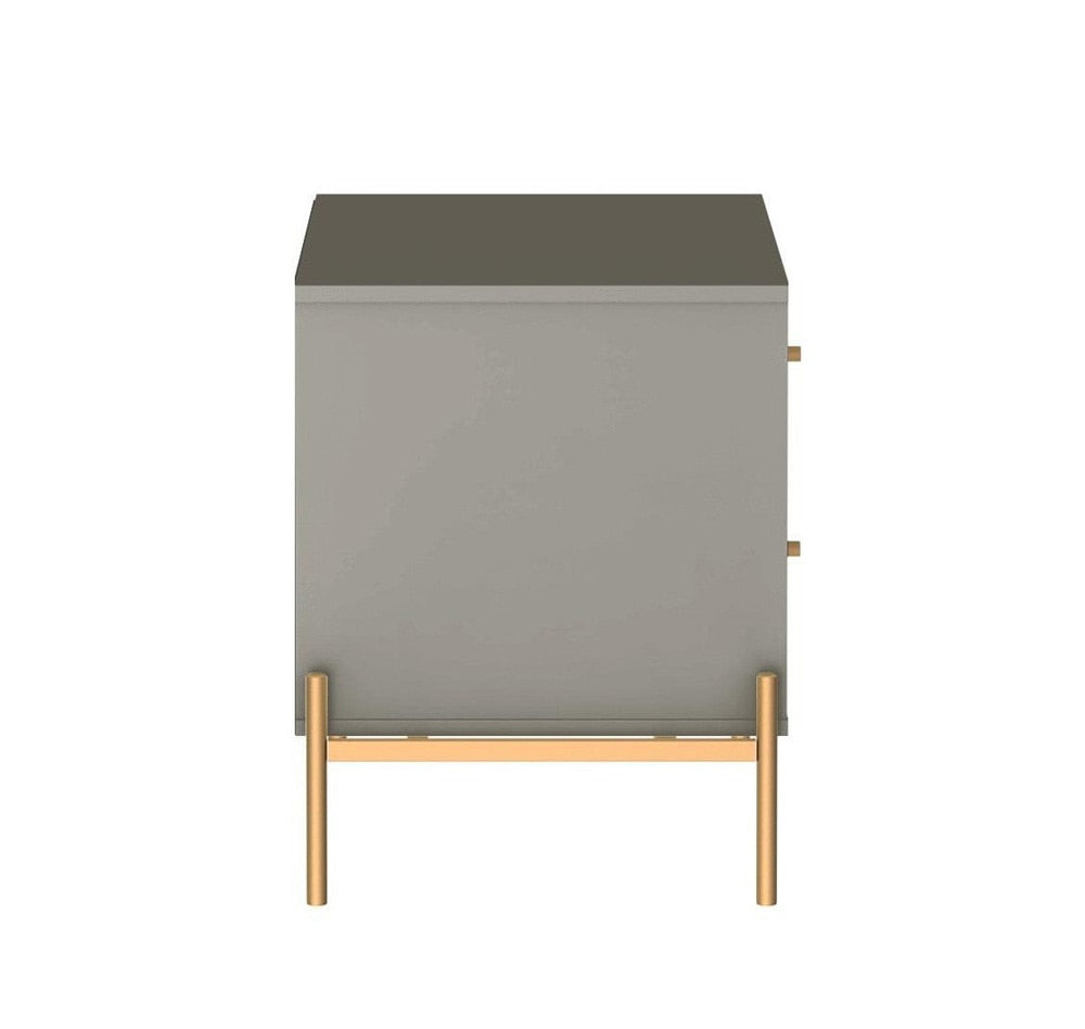 Manhattan Comfort - Jasper Nightstand in Grey (Set of 2) - 2-51352 veiw 4