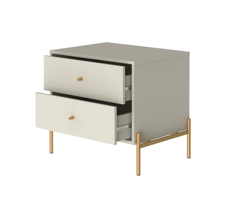 Manhattan Comfort - Jasper Nightstand in Off White (Set of 2) - 2-51353 veiw 6