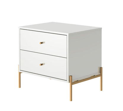 Manhattan Comfort - Jasper Nightstand in White Gloss (Set of 2) - 2-51351 veiw 2