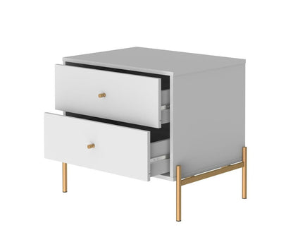 Manhattan Comfort - Jasper Nightstand in White Gloss (Set of 2) - 2-51351 veiw 6
