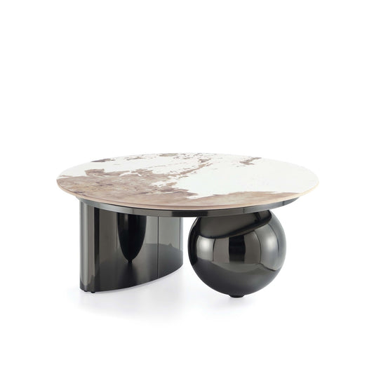 Manhattan Comfort - Laurel Coffee Table with Stainless Steel Legs in Black - CT018 veiw 1