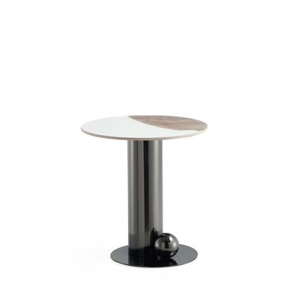 Manhattan Comfort - Laurel End Table with Stainless Steel Legs in Black - ET011 veiw 1