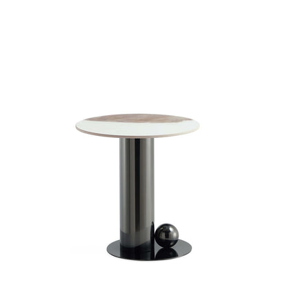 Manhattan Comfort - Laurel End Table with Stainless Steel Legs in Black - ET011 veiw 2