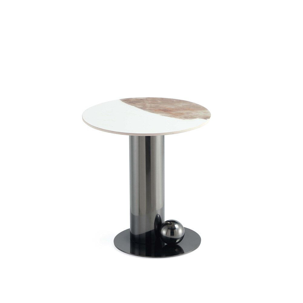 Manhattan Comfort - Laurel End Table with Stainless Steel Legs in Black - ET011 veiw 3