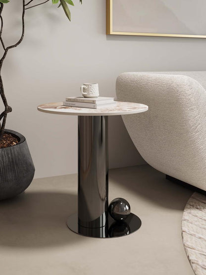 Manhattan Comfort - Laurel End Table with Stainless Steel Legs in Black - ET011 veiw 7