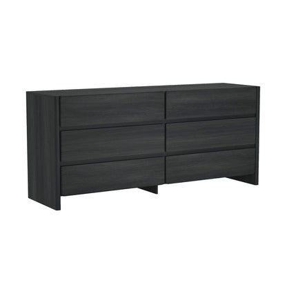 Manhattan Comfort - Linda 2-Piece Double Wide Dresser and Nightstand in Charcoal Grey - BR1658-1 veiw 2