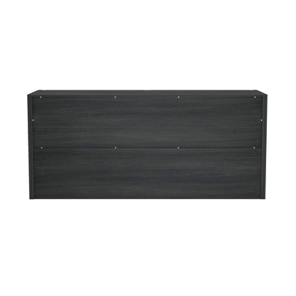 Manhattan Comfort - Linda 2-Piece Double Wide Dresser and Nightstand in Charcoal Grey - BR1658-1 veiw 4