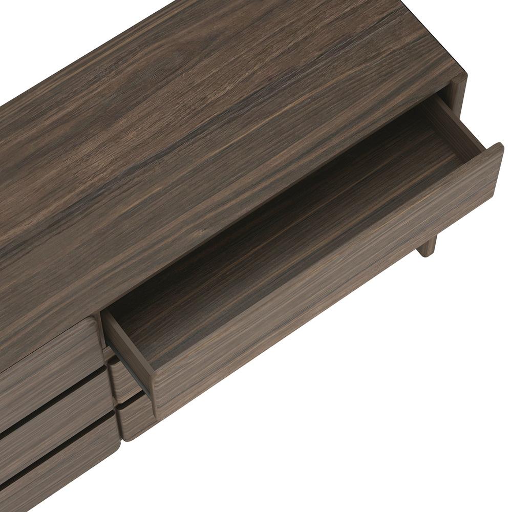 Manhattan Comfort - Linda 2-Piece Double Wide Dresser and Nightstand in Walnut Brown - BR1658-3 veiw 4