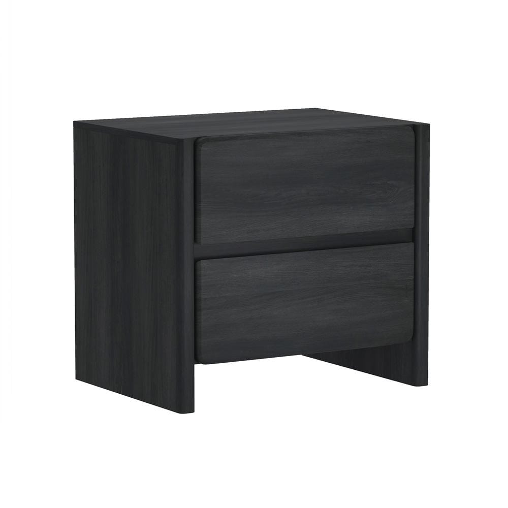 Manhattan Comfort - Linda 24in Nightstand in Charcoal Grey (2-Drawer) - Set of 2 - 2-NS015-GY veiw 3