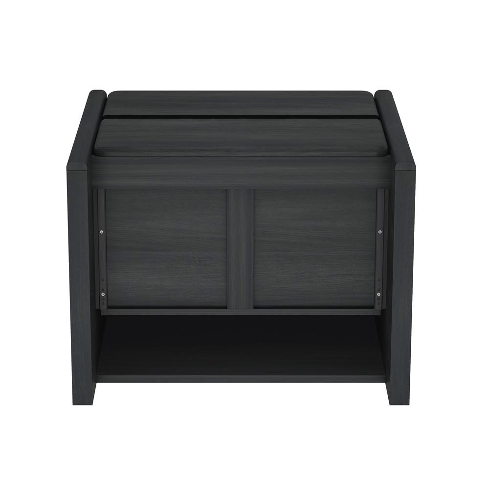 Manhattan Comfort - Linda 24in Nightstand in Charcoal Grey (2-Drawer) - Set of 2 - 2-NS015-GY veiw 4
