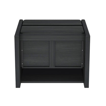 Manhattan Comfort - Linda 24in Nightstand in Charcoal Grey (2-Drawer) - Set of 2 - 2-NS015-GY veiw 4
