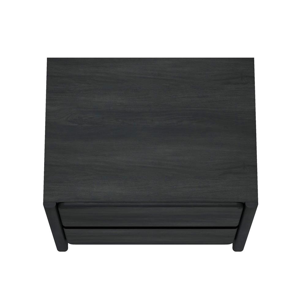 Manhattan Comfort - Linda 24in Nightstand in Charcoal Grey (2-Drawer) - Set of 2 - 2-NS015-GY veiw 5