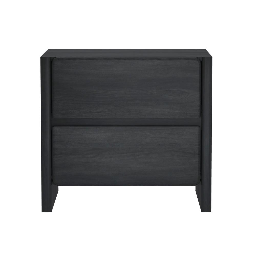 Manhattan Comfort - Linda 24in Nightstand in Charcoal Grey (2-Drawer) - NS015-GY veiw 1