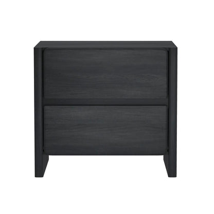 Manhattan Comfort - Linda 24in Nightstand in Charcoal Grey (2-Drawer) - NS015-GY veiw 1