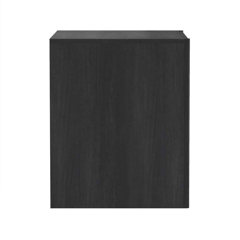 Manhattan Comfort - Linda 24in Nightstand in Charcoal Grey (2-Drawer) - NS015-GY veiw 2