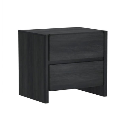 Manhattan Comfort - Linda 24in Nightstand in Charcoal Grey (2-Drawer) - NS015-GY veiw 3