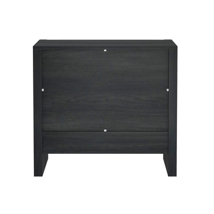 Manhattan Comfort - Linda 24in Nightstand in Charcoal Grey (2-Drawer) - NS015-GY veiw 4