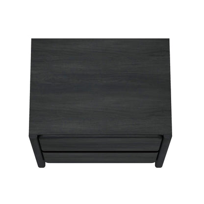 Manhattan Comfort - Linda 24in Nightstand in Charcoal Grey (2-Drawer) - NS015-GY veiw 5
