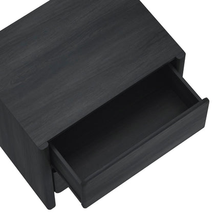 Manhattan Comfort - Linda 24in Nightstand in Charcoal Grey (2-Drawer) - NS015-GY veiw 7