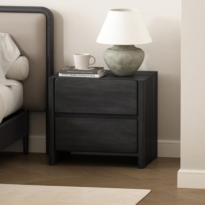 Manhattan Comfort - Linda 24in Nightstand in Charcoal Grey (2-Drawer) - NS015-GY veiw 8