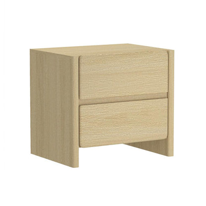 Manhattan Comfort - Linda 24in Nightstand in Natural Oak (2-Drawer) - Set of 2 - 2-NS015-NA veiw 3