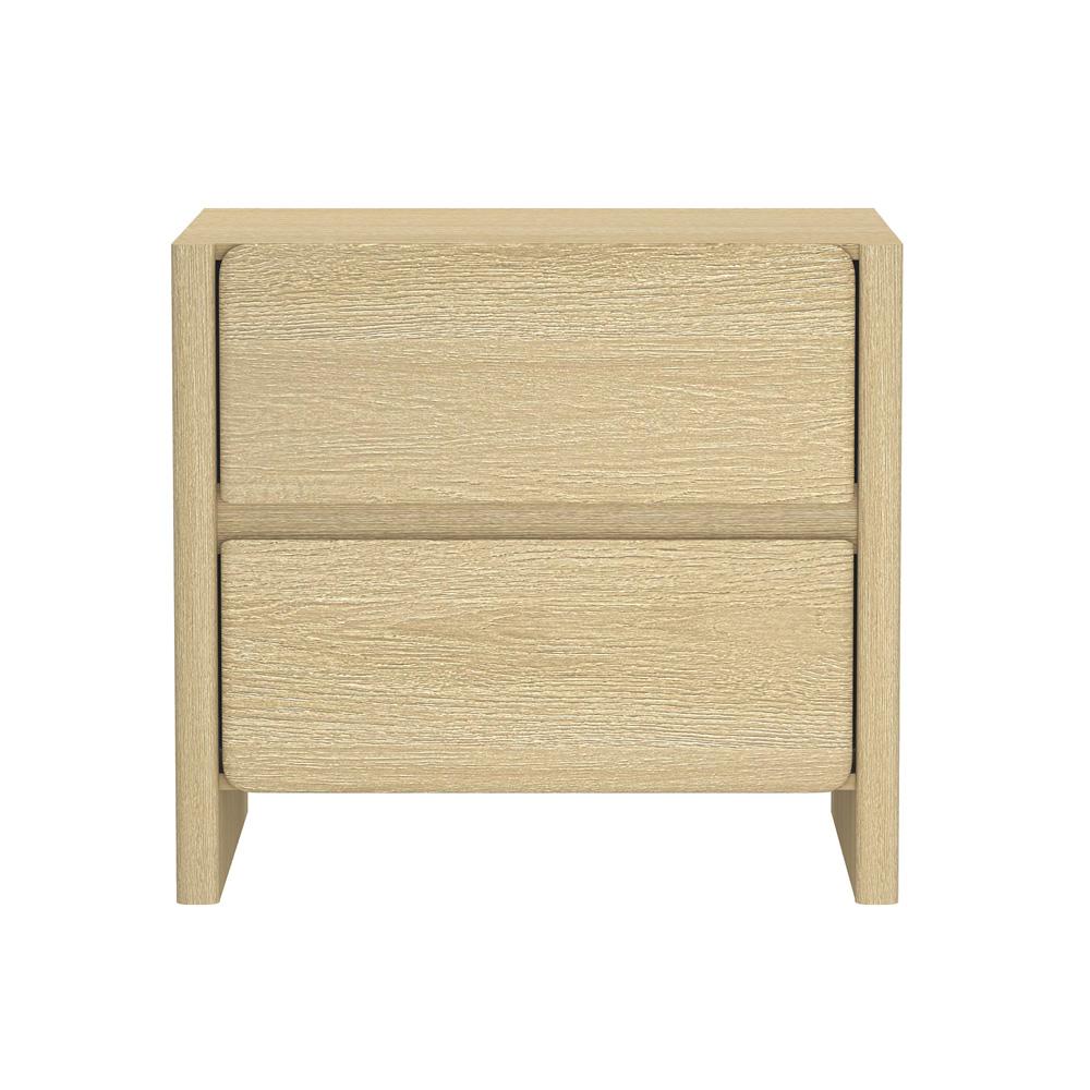 Manhattan Comfort - Linda 24in Nightstand in Natural Oak (2-Drawer) - NS015-NA veiw 1